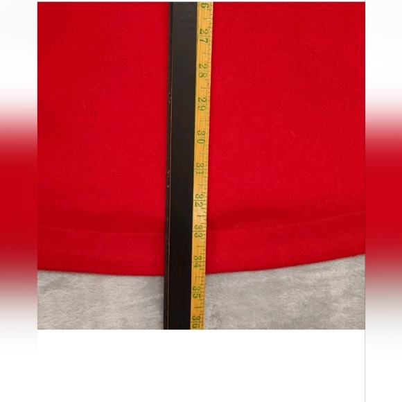 Pendleton Preppy Holiday Red Chore Barn Academia Wool Minimalist Pea Coat Medium - Picture 6 of 12